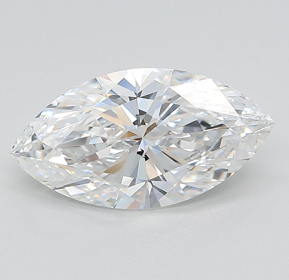 1.91 Carat Marquise Lab Diamond with  Cut Diamond in 14KT  view 1
