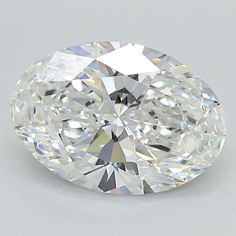 1.9 Carat Oval Lab Diamond with  Cut Diamond in 14KT  view 1

