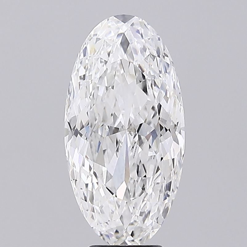 6.62 Carat Oval Lab Diamond with  Cut Diamond in 14KT  view 1

