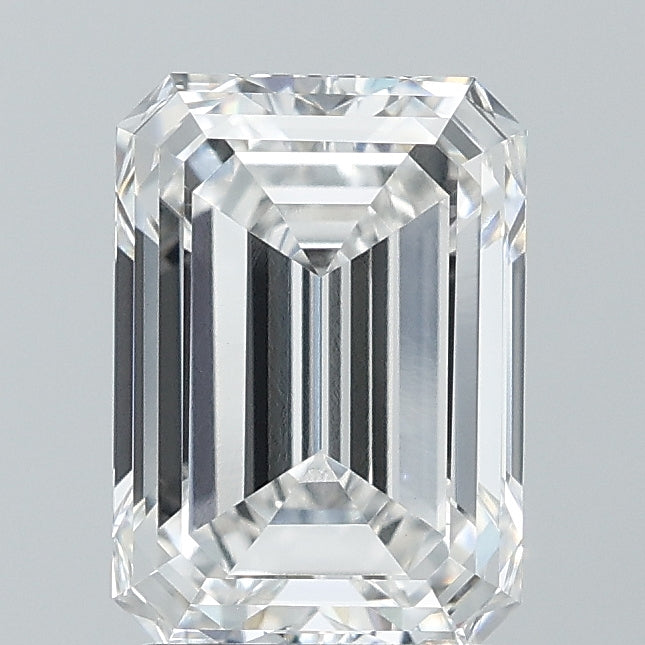 2.28 Carat Emerald Lab Diamond with  Cut Diamond in 14KT  view 1
