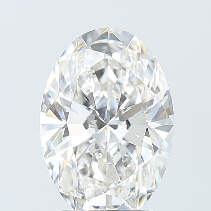 3.1 Carat Oval Lab Diamond with  Cut Diamond in 14KT  view 1
