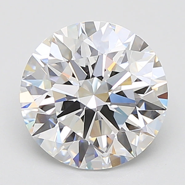 4.23 Carat Round Lab Diamond with  Cut Diamond in 14KT  view 1
