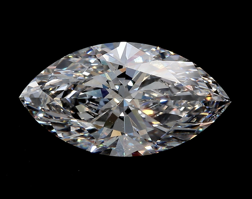 3.0 Carat Marquise Lab Diamond with  Cut Diamond in 14KT  view 1
