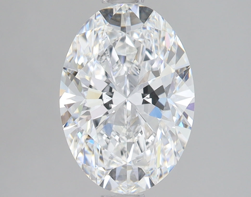 2.04 Carat Oval Lab Diamond with  Cut Diamond in 14KT  view 1
