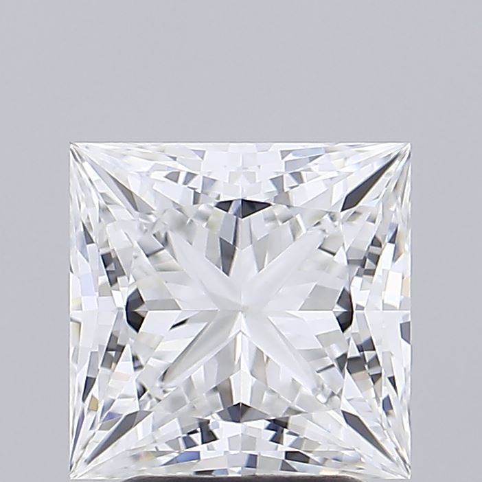 2.07 Carat Princess Lab Diamond with  Cut Diamond in 14KT  view 1
