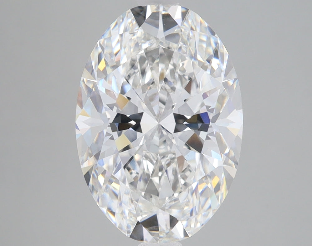 4.02 Carat Oval Lab Diamond with  Cut Diamond in 14KT  view 1
