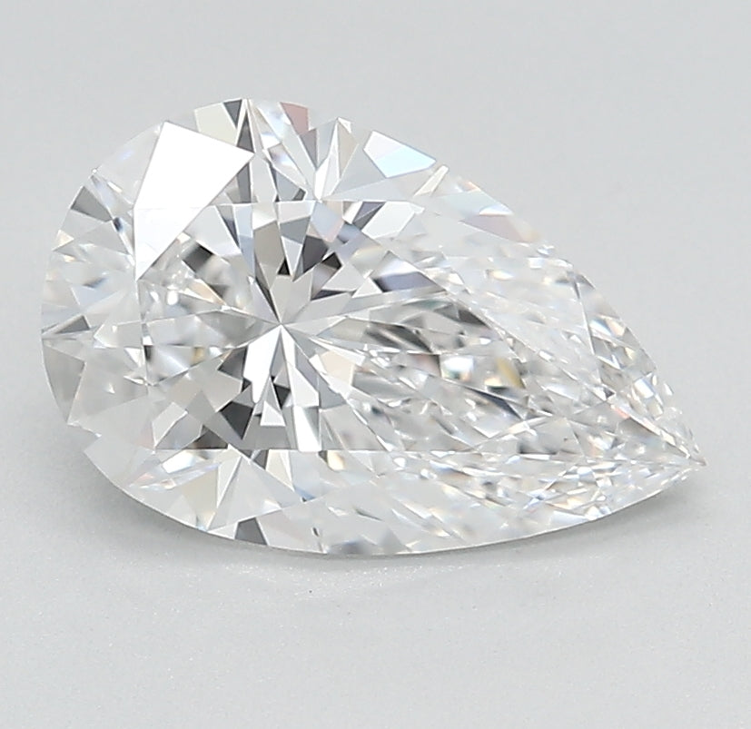 2.03 Carat Pear Lab Diamond with  Cut Diamond in 14KT  view 1
