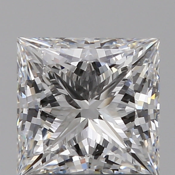 1.08 Carat Princess Lab Diamond with  Cut Diamond in 14KT  view 1

