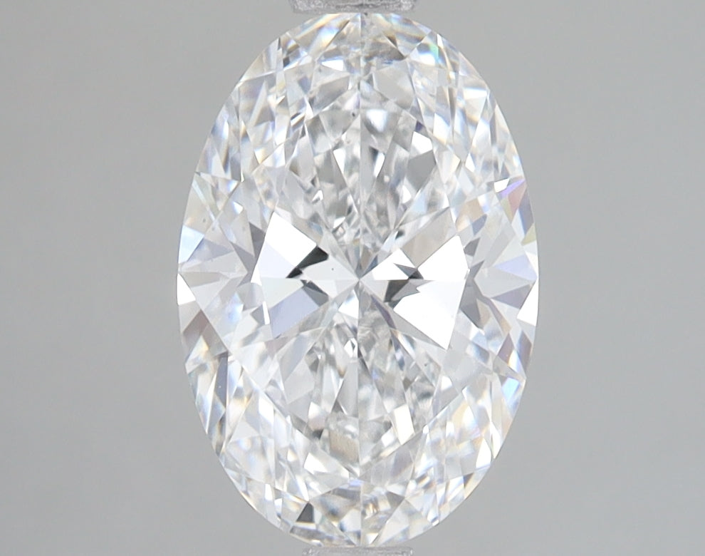 2.0 Carat Oval Lab Diamond with  Cut Diamond in 14KT  view 1
