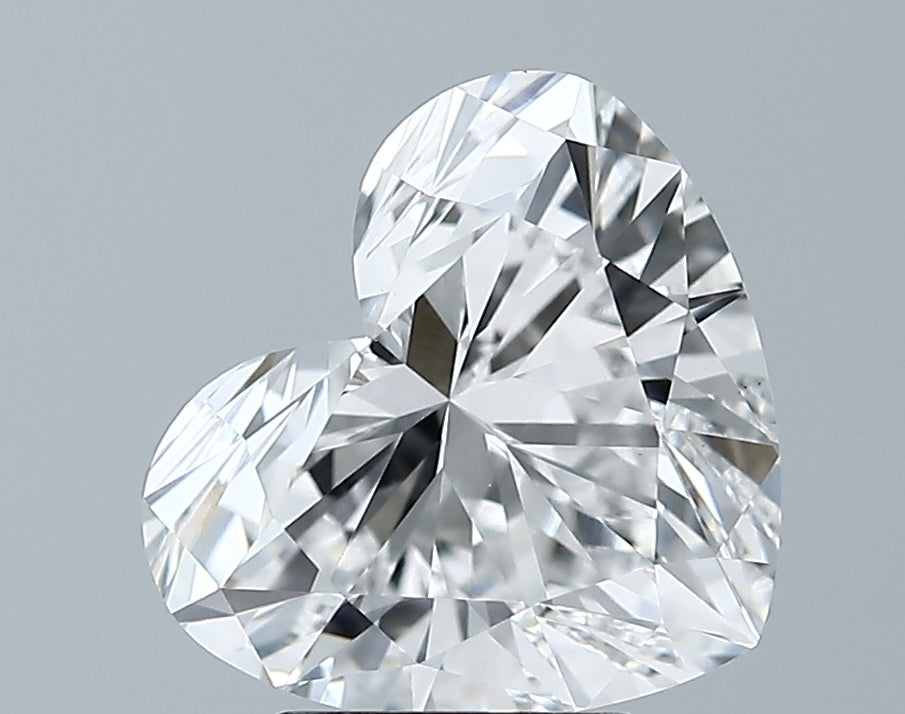 3.34 Carat Heart Lab Diamond with  Cut Diamond in 14KT  view 1
