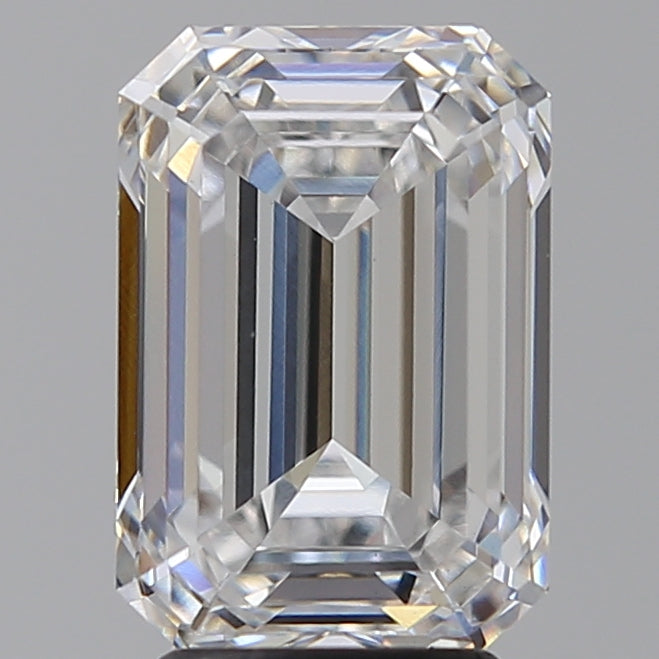 4.06 Carat Emerald Lab Diamond with  Cut Diamond in 14KT  view 1

