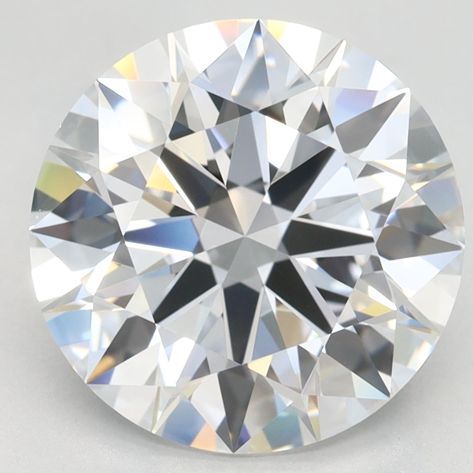 4.25 Carat Round Lab Diamond with  Cut Diamond in 14KT  view 1
