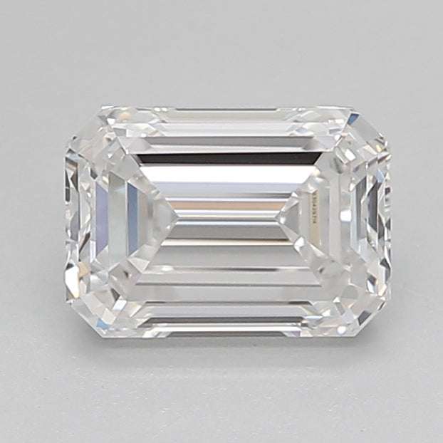 1.51 Carat Emerald Lab Diamond with  Cut Diamond in 14KT  view 1
