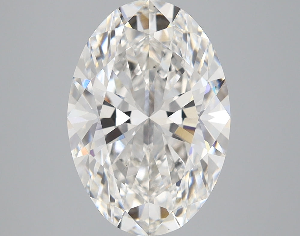 3.04 Carat Oval Lab Diamond with  Cut Diamond in 14KT  view 1
