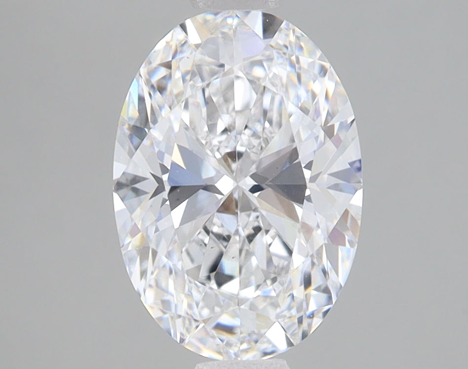 1.98 Carat Oval Lab Diamond with  Cut Diamond in 14KT  view 1
