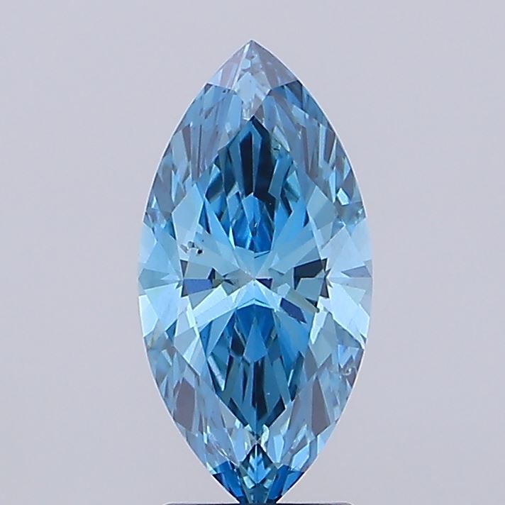 2.5 Carat Marquise Lab Diamond with  Cut Diamond in 14KT  view 1
