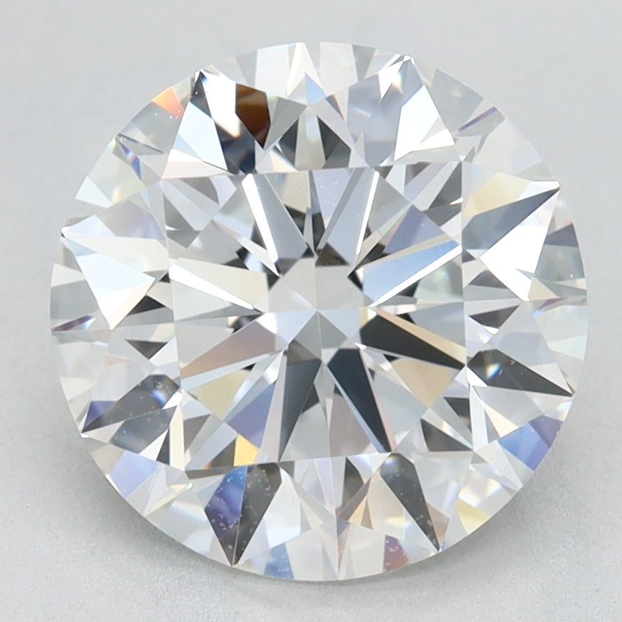 3.0 Carat Round Lab Diamond with  Cut Diamond in 14KT  view 1
