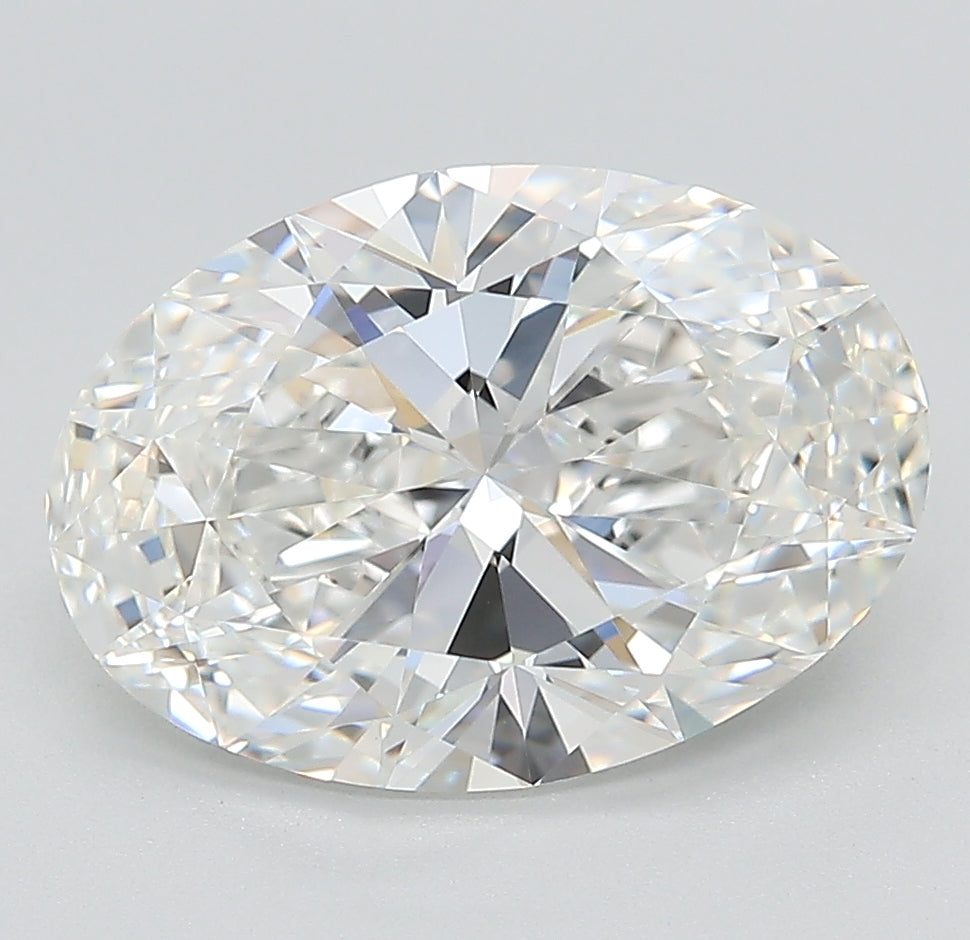 4.19 Carat Oval Lab Diamond with  Cut Diamond in 14KT  view 1
