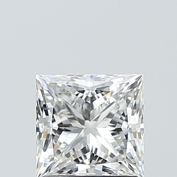1.55 Carat Princess Lab Diamond with  Cut Diamond in 14KT  view 1
