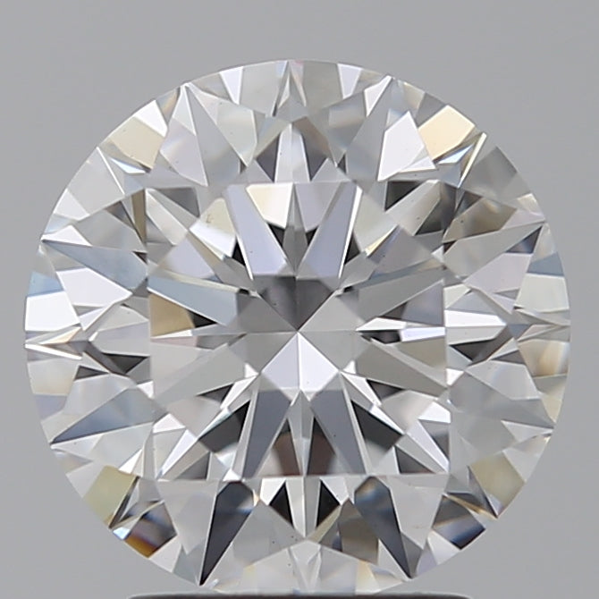 2.54 Carat Round Lab Diamond with  Cut Diamond in 14KT  view 1
