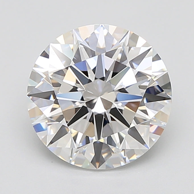 4.21 Carat Round Lab Diamond with  Cut Diamond in 14KT  view 1
