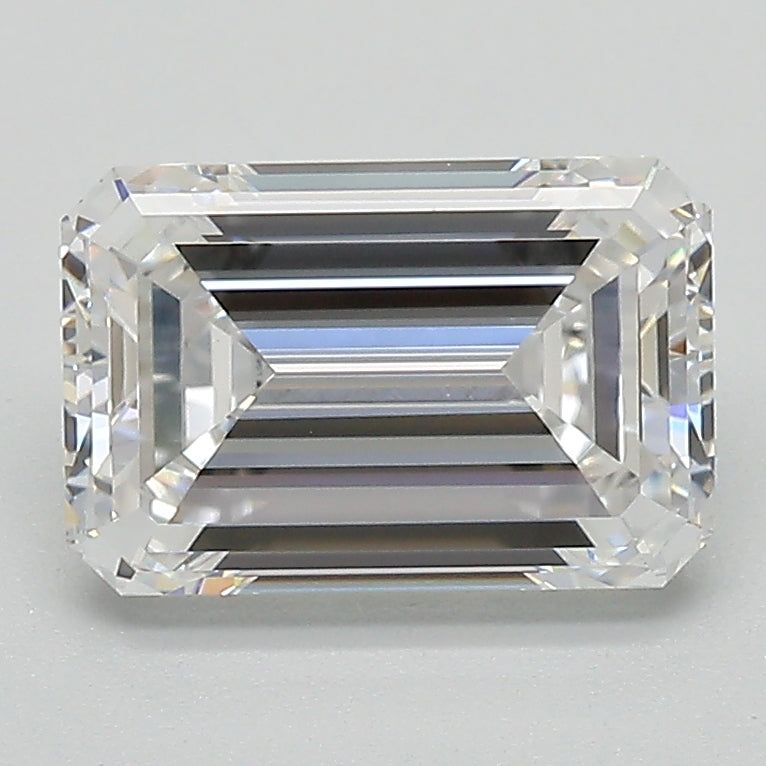 2.27 Carat Emerald Lab Diamond with  Cut Diamond in 14KT  view 1
