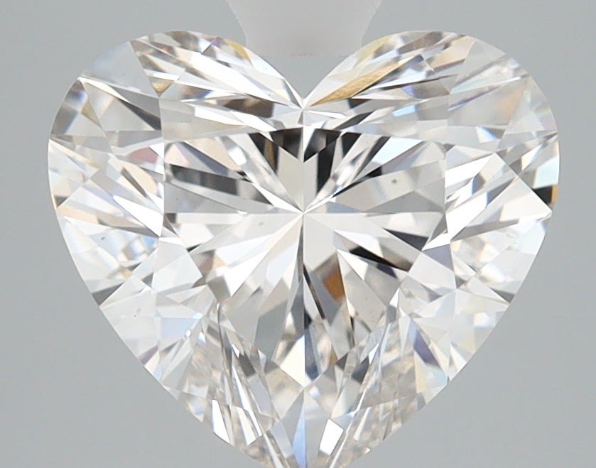 2.83 Carat Heart Lab Diamond with  Cut Diamond in 14KT  view 1
