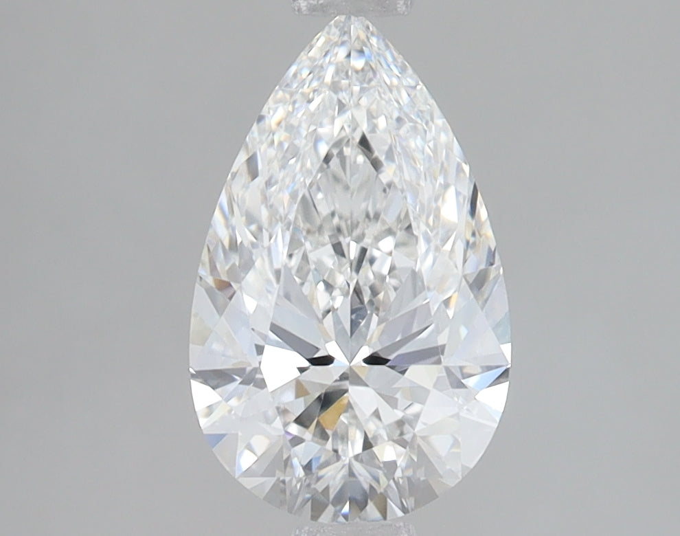 1.57 Carat Pear Lab Diamond with  Cut Diamond in 14KT  view 1
