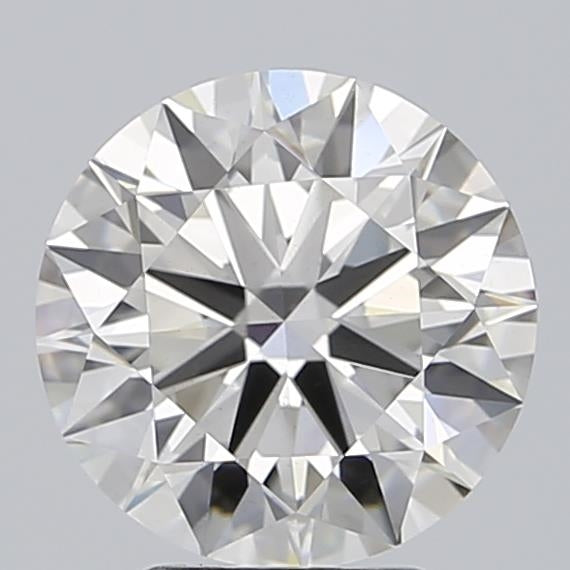 3.5 Carat Round Lab Diamond with  Cut Diamond in 14KT  view 1
