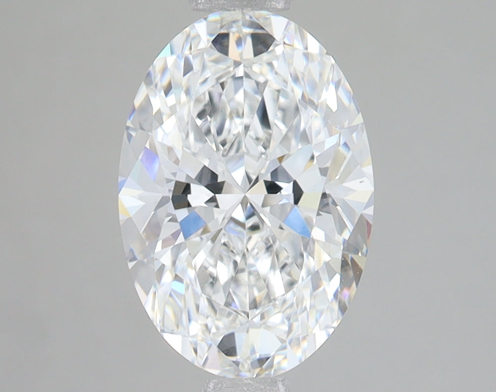 2.31 Carat Oval Lab Diamond with  Cut Diamond in 14KT  view 1
