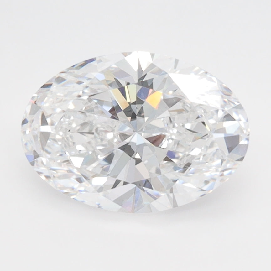 2.01 Carat Oval Lab Diamond with  Cut Diamond in 14KT  view 1
