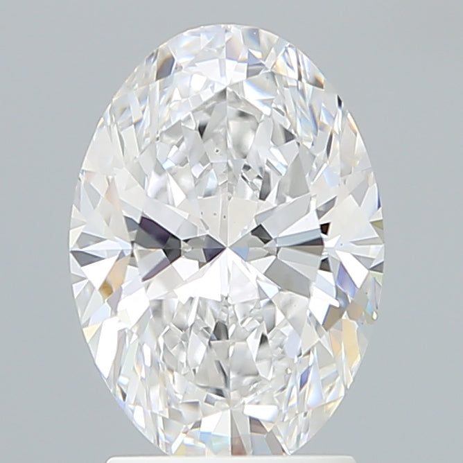 2.41 Carat Oval Lab Diamond with  Cut Diamond in 14KT  view 1
