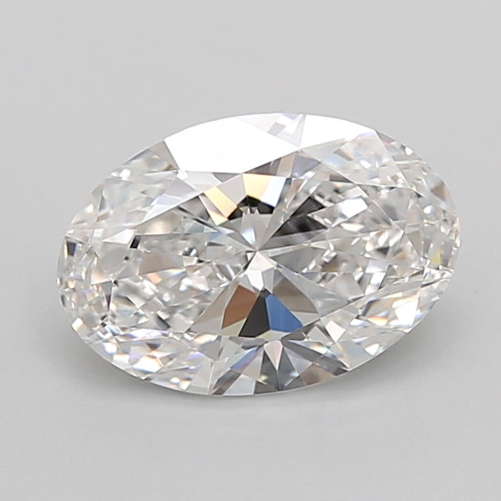 2.5 Carat Oval Lab Diamond with  Cut Diamond in 14KT  view 1
