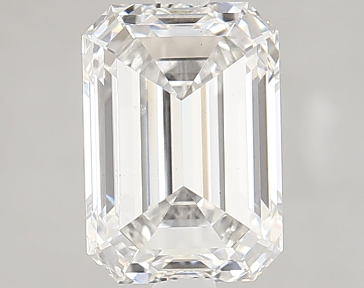 2.52 Carat Emerald Lab Diamond with  Cut Diamond in 14KT  view 1

