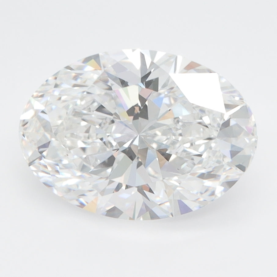 2.52 Carat Oval Lab Diamond with  Cut Diamond in 14KT  view 1
