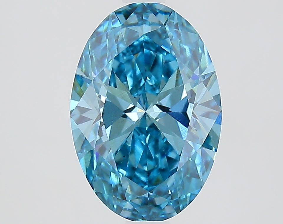 1.99 Carat Oval Lab Diamond with  Cut Diamond in 14KT  view 1
