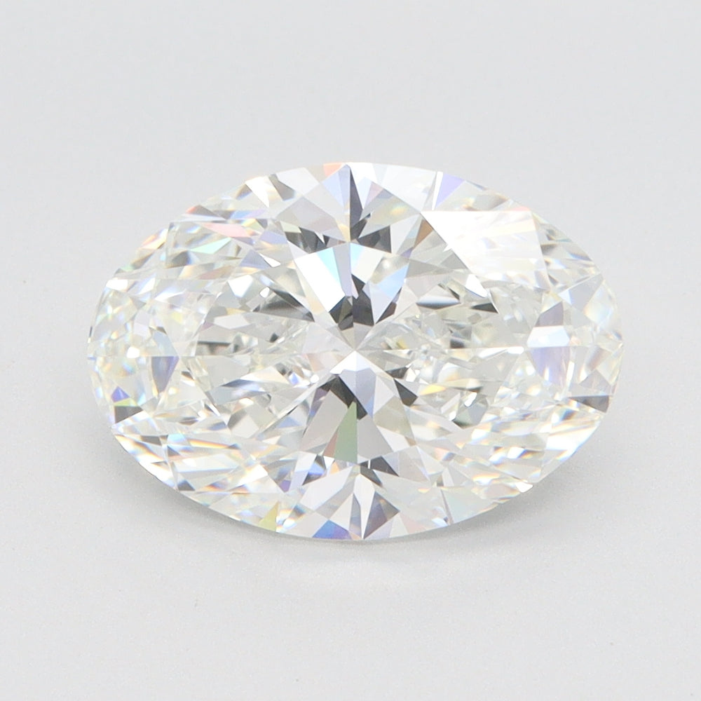 3.13 Carat Oval Lab Diamond with  Cut Diamond in 14KT  view 1
