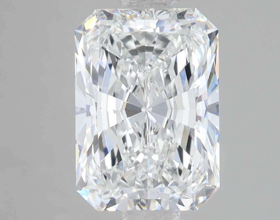 2.53 Carat Radiant Lab Diamond with  Cut Diamond in 14KT  view 1
