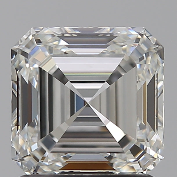 1.53 Carat Asscher Lab Diamond with  Cut Diamond in 14KT  view 1
