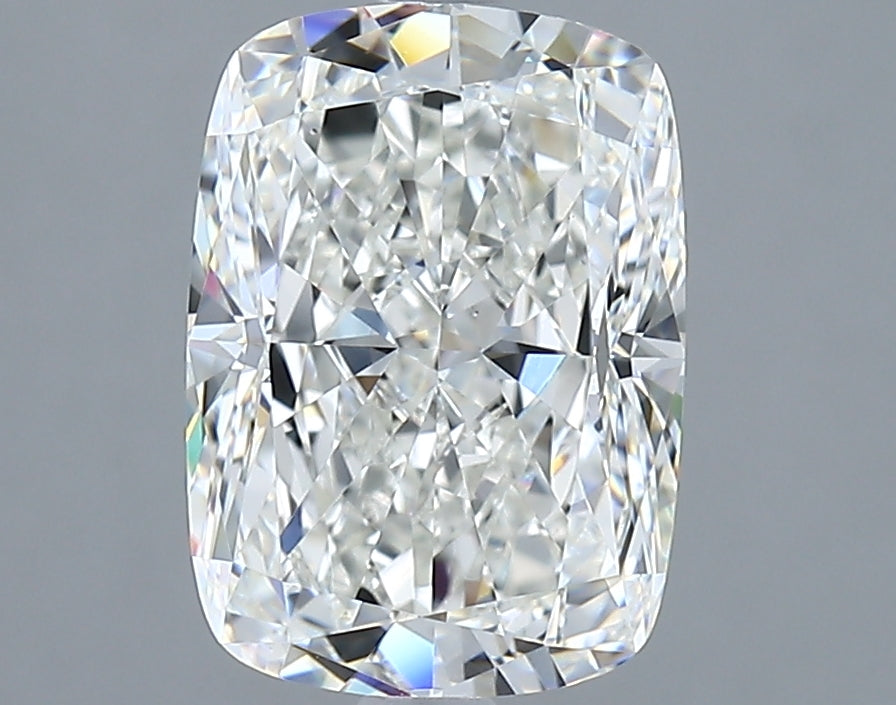 3.03 Carat Cushion Natural Diamond with  Cut Diamond in 14KT  view 1
