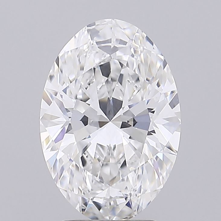 4.91 Carat Oval Lab Diamond with  Cut Diamond in 14KT  view 1
