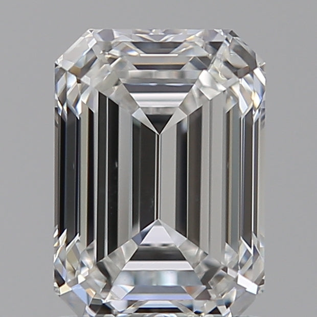 1.51 Carat Emerald Lab Diamond with  Cut Diamond in 14KT  view 1

