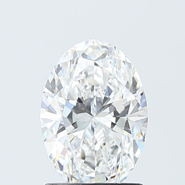 1.51 Carat Oval Lab Diamond with  Cut Diamond in 14KT  view 1
