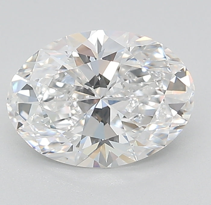1.37 Carat Oval Lab Diamond with  Cut Diamond in 14KT  view 1
