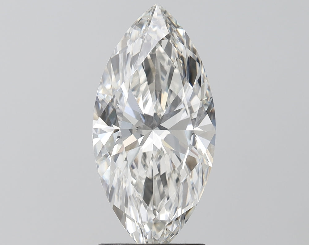 3.06 Carat Marquise Lab Diamond with  Cut Diamond in 14KT  view 1
