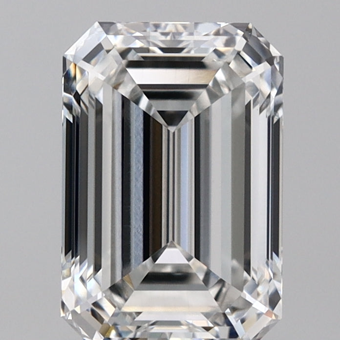 1.53 Carat Emerald Lab Diamond with  Cut Diamond in 14KT  view 1
