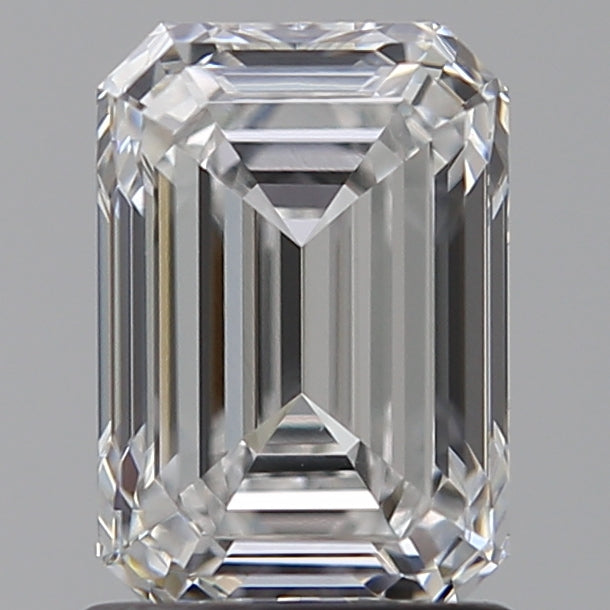 1.5 Carat Emerald Lab Diamond with  Cut Diamond in 14KT  view 1

