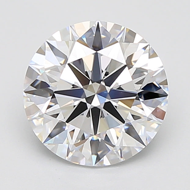 4.11 Carat Round Lab Diamond with  Cut Diamond in 14KT  view 1
