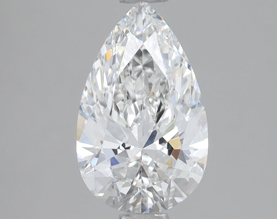 1.45 Carat Pear Lab Diamond with  Cut Diamond in 14KT  view 1

