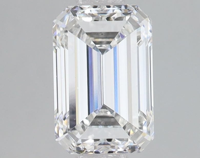 1.51 Carat Emerald Lab Diamond with  Cut Diamond in 14KT  view 1

